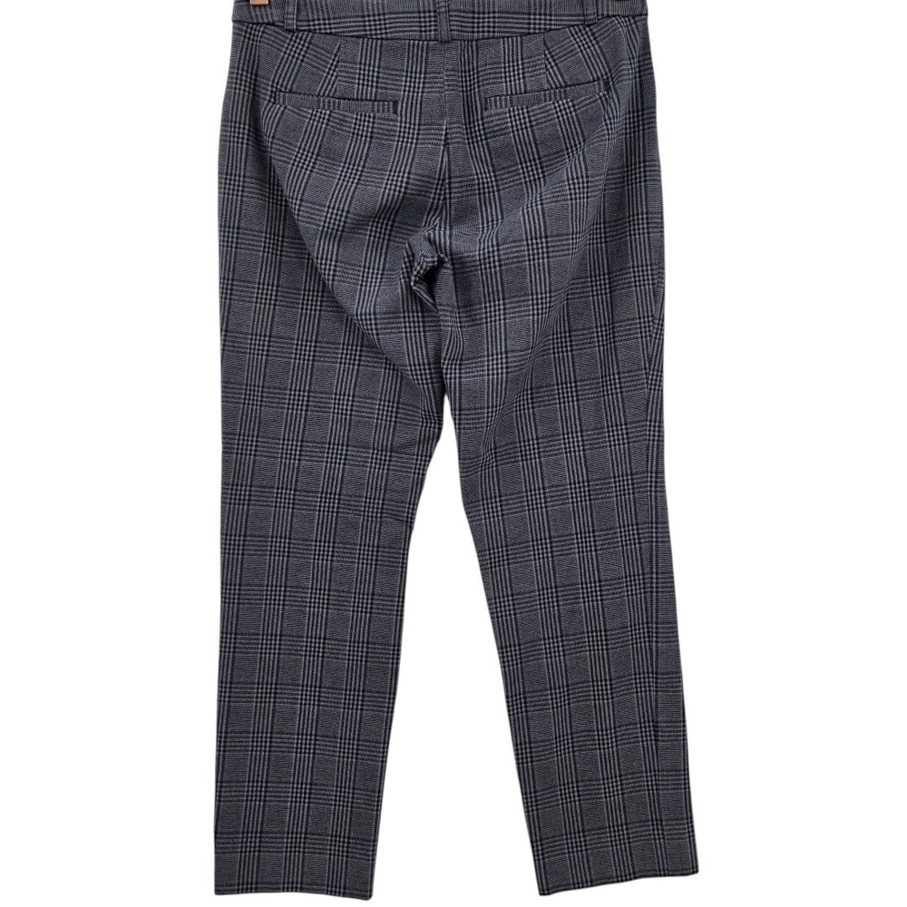 Banana Republic Womens 2 Sloan Navy Gray Plaid Ankle Pants - Picture 3 of 13